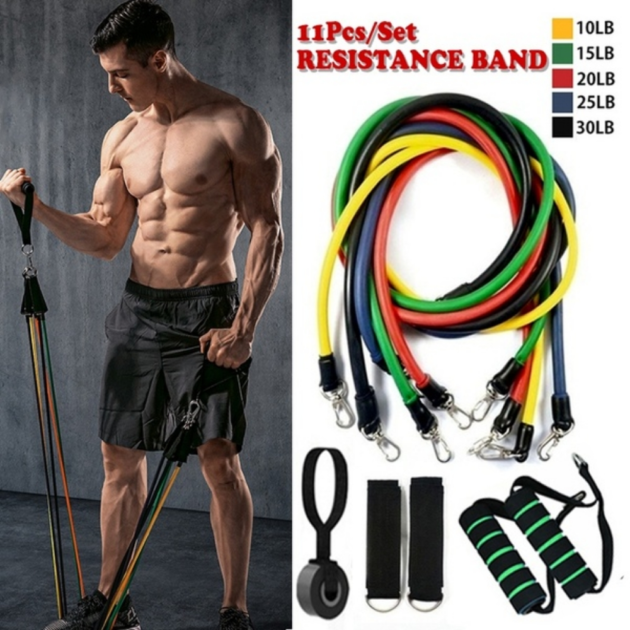 مجموعة حبال المقاومة للياقة البدنية و التدريب- Bandes De Résistance Elastiques Musculation Set