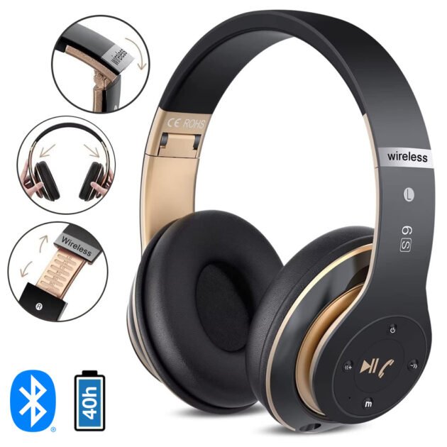 سماعات الرأس اللاسلكية تصميم مريح بتقنية البلوتوث لدقة صوت عالية - Casque 6S Bluetooth Haute Qualité