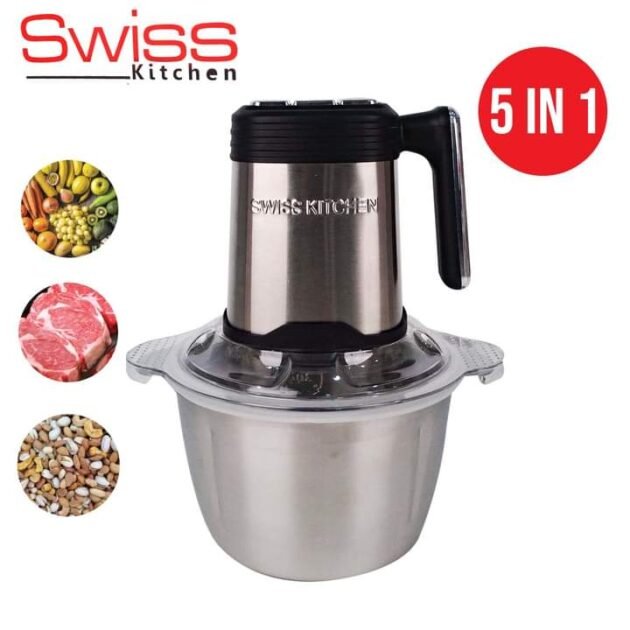 Mini Hachoir swiss kitchen Avec 3 Bols 300W