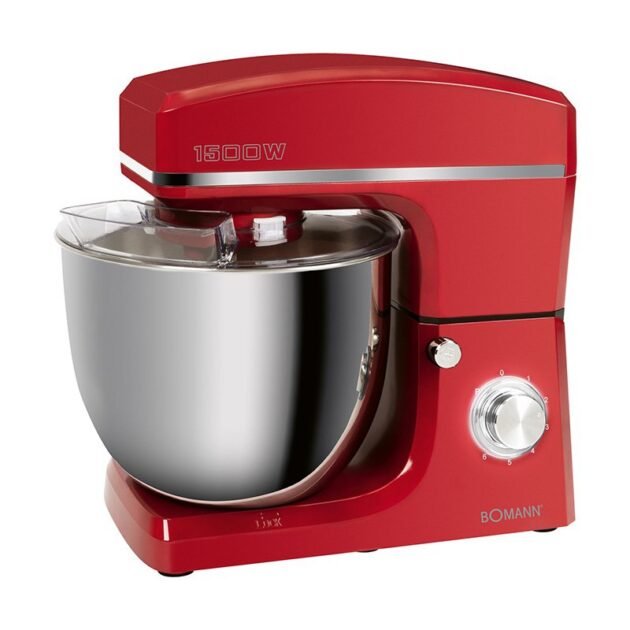 Pétrin Bomann 10L 5kg rouge 1500W fabrication allemande