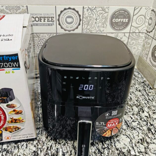 Friteuse sans huile Airfryer 5,7 litres 1700W ROBUSTE Originale avec 8 prereglages et une lampe Avec Fenêtre Visible