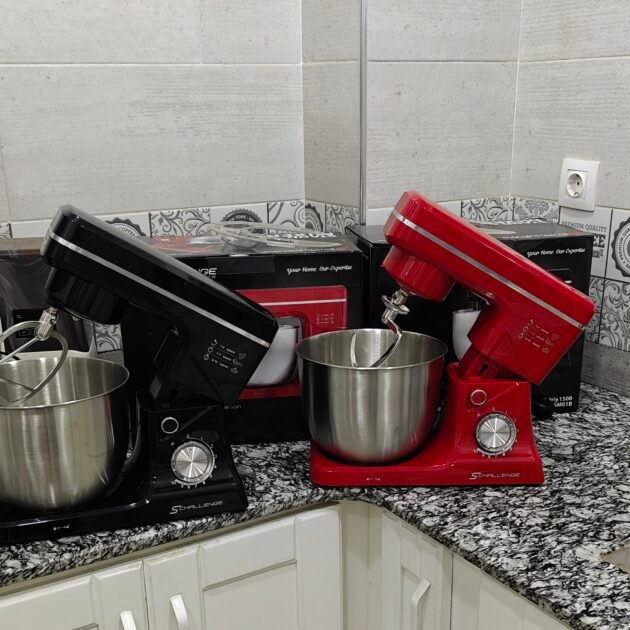 Robot Pétrin SChallenge 1500W – Bol Inox 5L – Noir ou Rouge